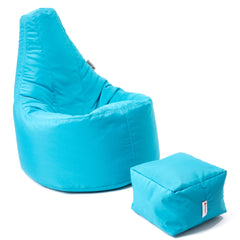 Large Beanbag Chair with Footstool