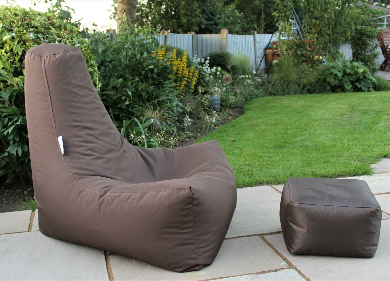 Adults Beanbag Gaming Chair with Footstool