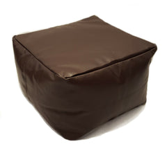 Faux Leather Beanbag Footstool