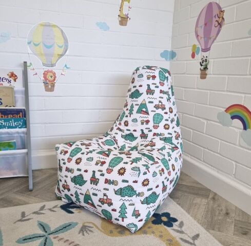 Kids Bean Bag Chair Printed Gaming Indoor & Outdoor